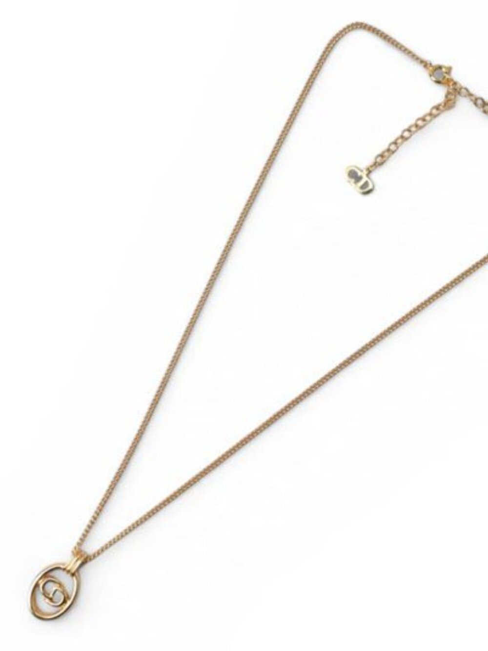 Dior Necklace Pendant Vintage CD Logo Gold - Picture 2 of 8